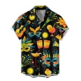 thumbnail image 3 of toraway Mens Shirts Chemise à Manches Courtes Boutonnée Homme Été Printemps Été Carnaval Manches Courtes Chemise Régulière Imprimé Complet Chemise Simple TG, 3 of 3