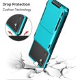 thumbnail image 5 of Case for Galaxy Note 10 Case Wallet 4-Slot Pocket Credit Card ID Holder Scratch Resistant Dual Layer Protective Bumper Rugged Rubber Armor Hard Shell Cover for Samsung Galaxy Note 10 Sky Blue, 5 of 11