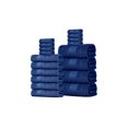 thumbnail image 6 of Dewall Maisons Navy Blue Luxury 18-Piece Cotton Towel Set - High Absorbency - Includes 4 Bath Towels, 6 Hand Towels, 8 Washcloths - Perfect For Elegant Bathroom Decor, 6 of 12