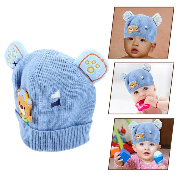 Niceauty Beanie for Baby Knitted Hat Wool Yarn 1Pack