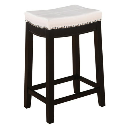 counter backless stool linon height claridge inch padded faux leather wood multiple seat colors dialog displays option button additional opens