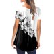 thumbnail image 3 of Gibobby Blusas De Mujer Camisetas informales de verano para mujer, camisetas de manga corta con estampado de botones tipo túnica（Blanco， S), 3 of 5