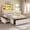 White, variant on Twin Bed Frames with 5 Drawers, Farmhouse Bed Frame with Barn Door Headboard and Storage, Wood Platform Bed Frame Twin Size with Charging Station and LED Lights, No Box Spring Needed, White