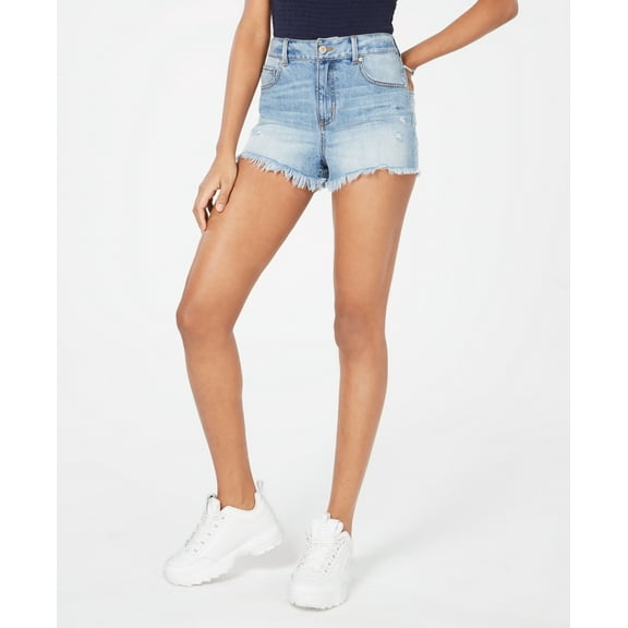 Rewash Juniors Ripped Frayed Denim Shorts Size 0