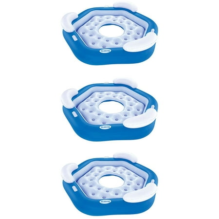 3-Person Floating Water Island Lounge Raft with Open Bottom (3 Pack) (Best Way To Cover Water Stains On Ceiling)