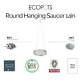 thumbnail image 2 of Ecopots Indoor/Outdoor Round Recycled Plastic Modern Hanging Saucer, White Grey, 14", 2 of 4