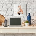 thumbnail image 2 of Stupell Home Décor Sitting Fox Watercolor Orange Animal Painting Canvas Wall Art by Victoria Borges, 2 of 5