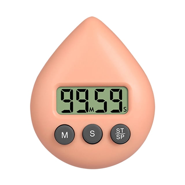 1Pcs Cxui Countdown Timer, Digital Kitchen Timer with Suction Cup & Magnet for Cooking Baking Studying, Loud Alarm & Easy Read Display (3X3In, Orange)