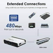 WAVLINK USB WiFi Wireless Print Server with 10/100Mbps LAN/Bridge, 480Mbps USB2.0, Support Wired/Wireless/Standalone Modes All RAW-supported Printers