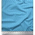thumbnail image 1 of Soimoi Poly Georgette Fabric Blue Small Motif Shirting Decor Fabric Printed Yard 42 Inch Wide, 1 of 1