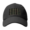 thumbnail image 4 of Baseball Cap Bent Eaves Design 6 Piece Cap Body Breathable Not Hot Plastic Cap Drag For Daily Travel Vacation Springgreen Buffalo Plaid Check Tartan Scotland_99154_3 Black, 4 of 8