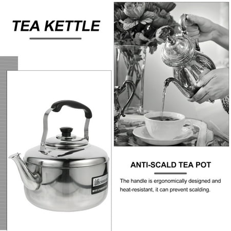 

Stainless Steel Teakettle Stainless Steel Kitchen Kettle Large Capacity Automatic Sounding Pot for Gas Induction Cooker Induction Furnace (6L)