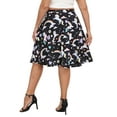 thumbnail image 6 of HDE Women's Plus Size Midi Knee Length Skater Skirt with Pockets Unicorns and Rainbows 3X, 6 of 6