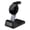 Black, variant on Black Wireless Charging Station With Digital Alarm Clock 15W Fast Charger Stand For Phone Smartwatch Earphones Multiple Devices Vertical Horizontal Pad In Dark Tone