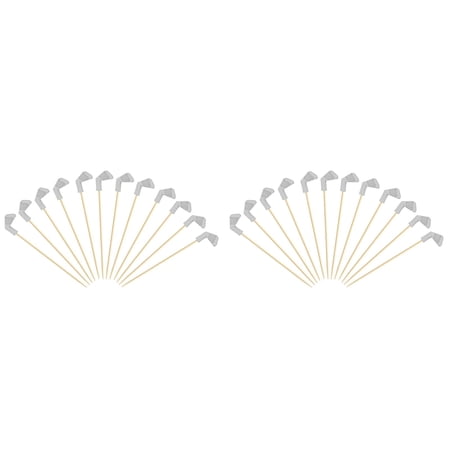 YANDE-200Pcs Golf Picks 4.7 Inch Golf Themed Fruit Toothpick Party Toothpicks for Appetizers Decorations for Golf Themed Party Supplies (White)