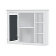 thumbnail image 6 of Bathroom Medicine Cabinet, Wall Mounted Bathroom Storage Cabinet with Mirror and Open Shelves, Modern Floating Storage Organizer, Not Include Bathroom Vanity, 6 of 7