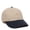 Khaki/true Navy, variant on OC Sports GWT-116  Adj. Garment Wash Cotton Baseball Cap - White