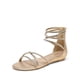 thumbnail image 1 of Sandalias Gladiadoras Planas con Tiras para Mujer DREAM PAIRS Doradas Talle 8.5, 1 of 8