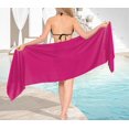 thumbnail image 3 of HAPPY BAY Women's High Waist Tie Beach Pareo Wrap Short Sarongs Swim skirt One Size Taffy, Plain, 3 of 5