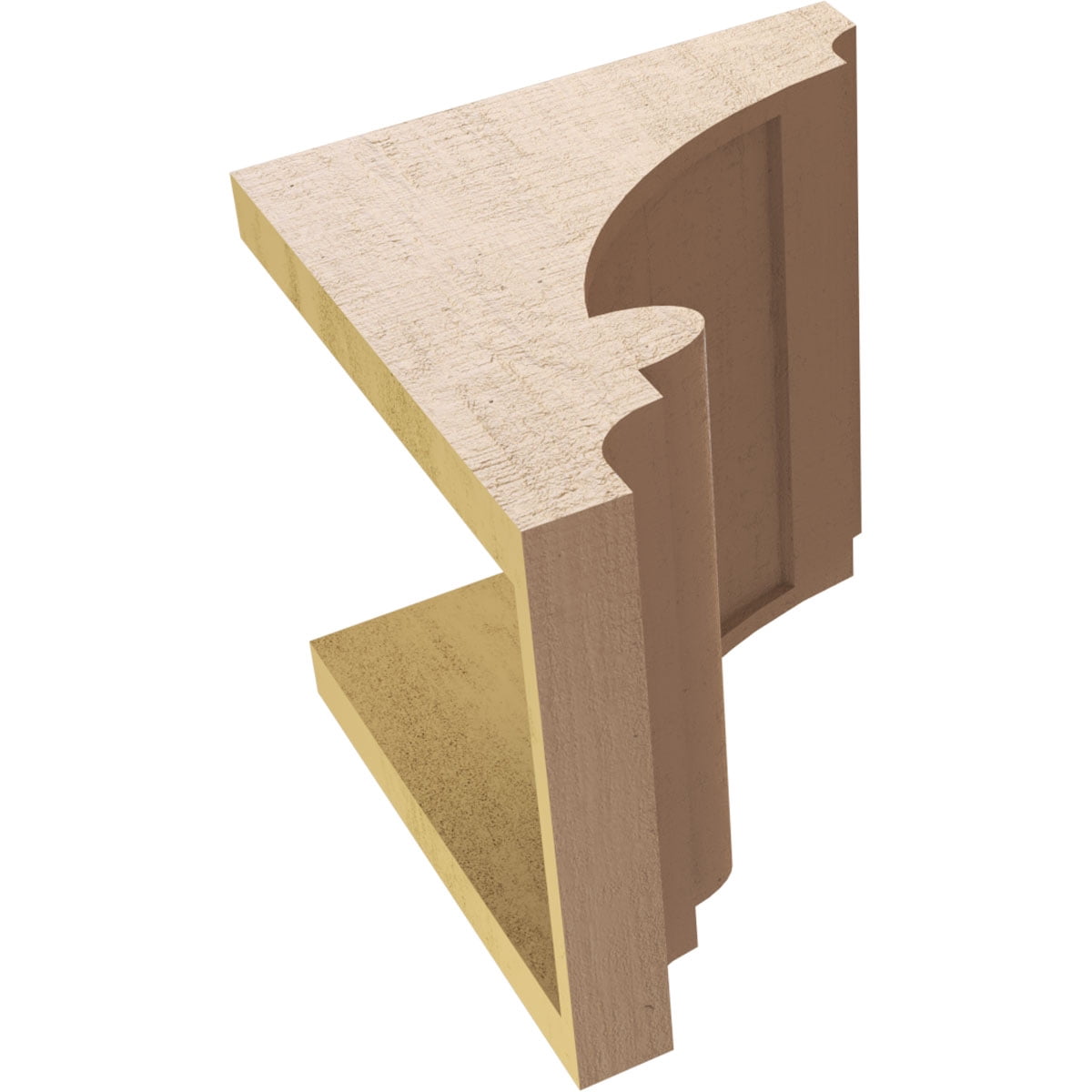 9"W x 9"D x 9"H Wide Diane Rough Cedar Woodgrain TimberThane Corbel, Primed Tan