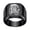 Black, variant on Men's 18mm Animal Tiger Stainless Steel Polished Ring Minimalist Personalized Vintage Band Jewelry Silver Size 11