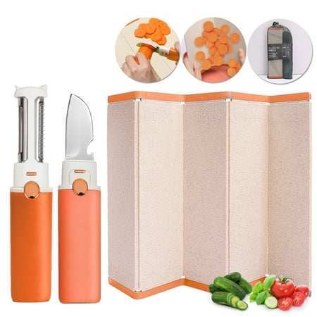 

Clearance Today Sales!Straw Chopping Board Portable Folding Chopping Board Cutting Board Fruit Board Fruit Knife Paring Knife Camping SetWarehouse Sale Warehouse Sale