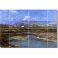 thumbnail image 1 of Ceramic Tile Mural-Theodore Steele Landscapes Painting 417. 36" w x 24" h using (24) 6 x 6 ceramic tiles, 1 of 3