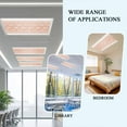 thumbnail image 4 of Orange Boho Fluorescent Light Covers for Ceiling Lights 4x2 feet,1 Pack Magnetic Light Filters for Classroom,Vintage Southwestern Geometric Stripes Fluorescent Light Shade Panel for Office School, 4 of 9
