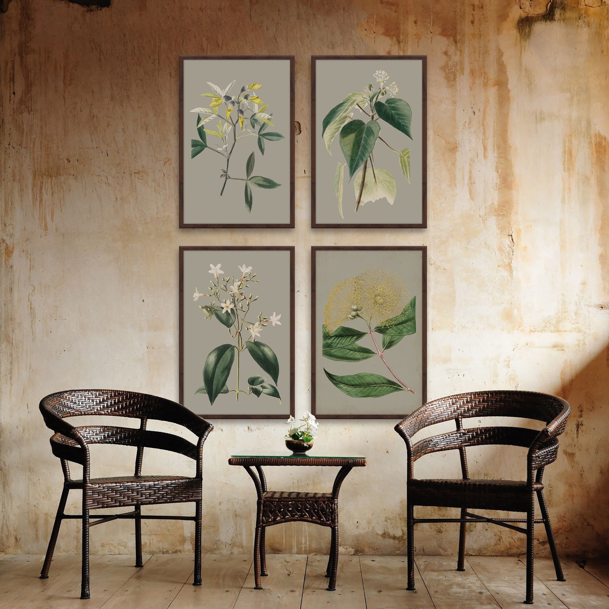 Green Botanicals Quadriptych