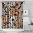 thumbnail image 2 of Boho Shower Curtain, Abstract Floral Watercolor Bathroom Decor 84x72 Inch Premium Polyester Fabric with 12 Hooks, 2 of 5