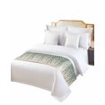 thumbnail image 6 of Bed Runner Scarf King Size, Teal Green Eucalyptus Leaves Stain Bed Runners & Scarves for Foot of Beds, Spring Plants Country Beige Decorative Bedding Runner Scarf for Hotel Home Bedroom 94 x20 Inch, 6 of 6