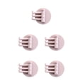 thumbnail image 3 of yingyy 1/2/3/5 Seamless Adhesive Hook Strong Bearing Capacity 3in1 Stick Hooks Hanging Rack Wall-Mounted Key Holder Towel Storage Racks Pink 5PCS, 3 of 6