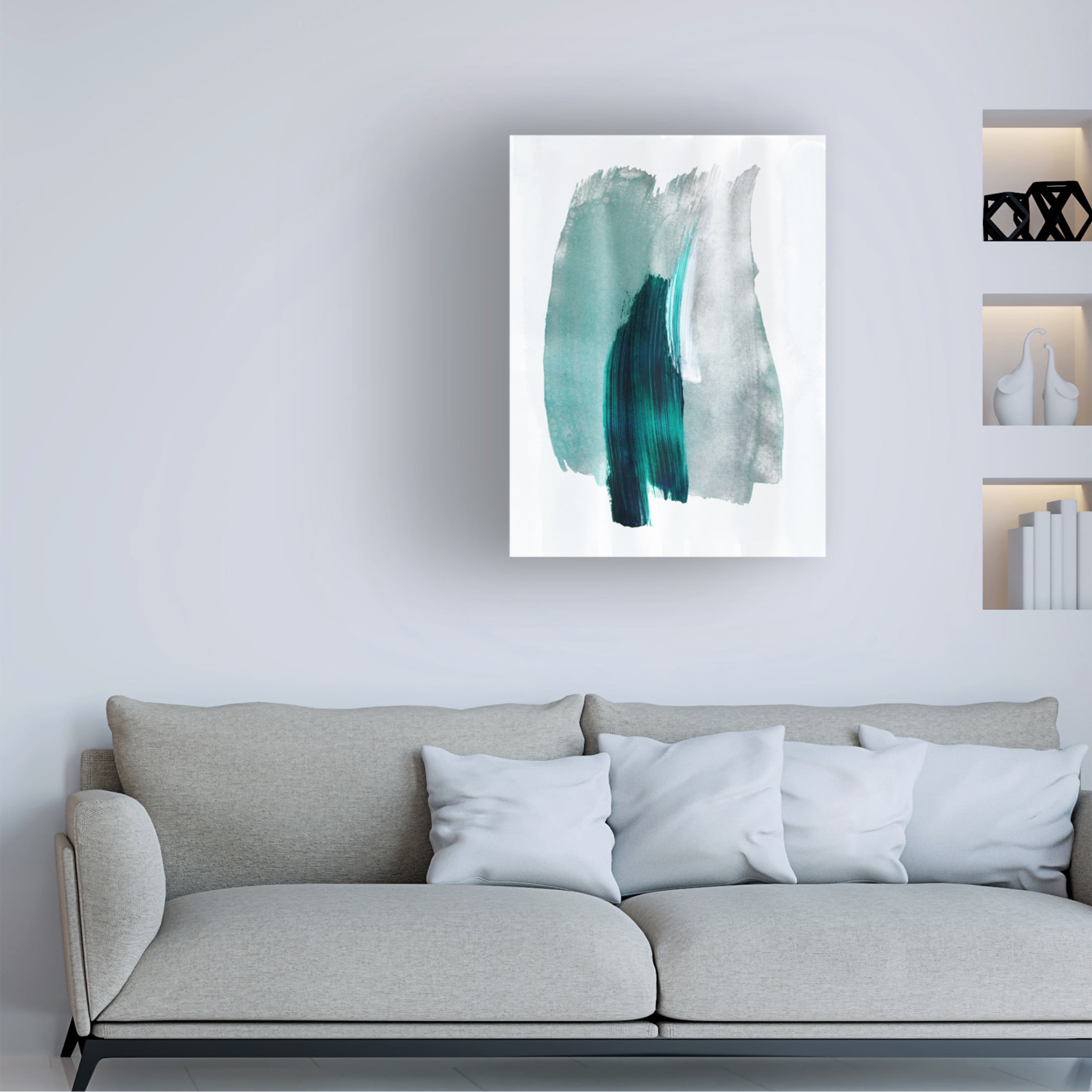 Trademark Fine Art Mareike Bohmer Abstract Brush Strokes 19 Canvas Wall Art