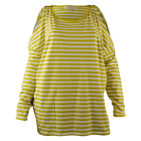 Women's Cold-Shoulder Striped Top-AW-L