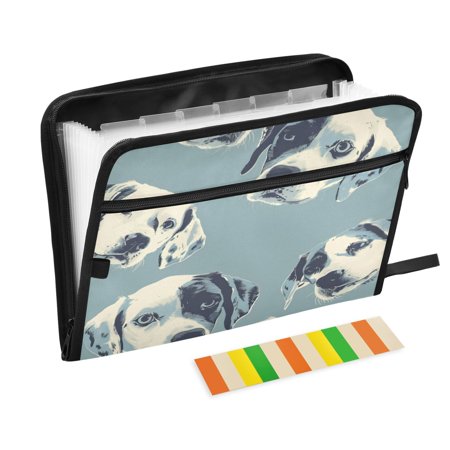 Organ Folder 14.2 x 0.8 x 10.6 Inches 13 Separate Pockets A4 Size Documents Folder A Sort Storage File Manager For The Home Office Black and White Gog Face