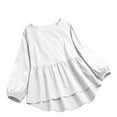 thumbnail image 3 of Cilsoka Long Sleeve V Neck Shirts for Women Plus Size Workout Tops for Women Long Sleeve Mesh Trendy Shirts for Women Fall Winter Black Blouses for Women Crop My Orders past Orders, 3 of 5