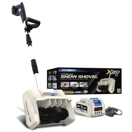 Snow Joe Cordless Electric Snow Shovel Kit w/ 10" Clearing Path & 21,200 RPM, X20-SNOW-5A