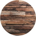 thumbnail image 2 of Round Fitted Tablecloth,Dark Wood, Elastic Edged Table Cover, Outdoor & Indoor, Picnic, Patio, Lodge Party Decor Present, Tablecloth Size 50"(Fit for 38.2"-42.1" Table), 2 of 4