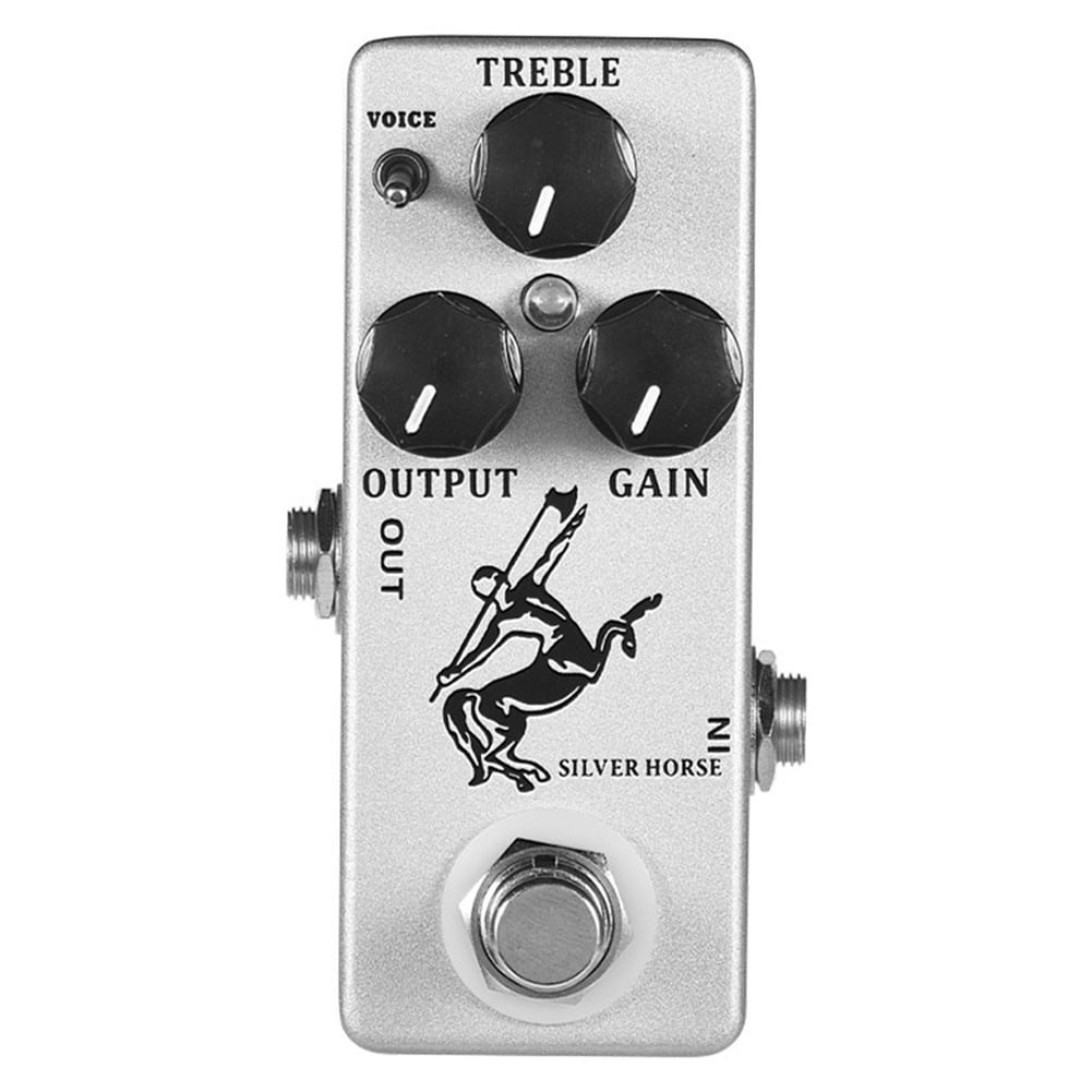 for MOSKY Silver Horse Guitar Effect Pedal Overdrive for Boost Effect Bypass Metal Shell