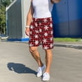 thumbnail image 6 of Sikiie Snowflake red plaid Mens Pajama Shorts, Lounge Pant, Men's shorts，Sleep Pj Shorts for Men-Medium, 6 of 6