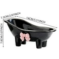 thumbnail image 2 of ZZYuan Big Clearance Bathtub Shaped Soap Dish with Cute Bow Soap Holder for Bathroom Drainable Soap Tray for Countertop New!, 2 of 2