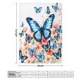 thumbnail image 2 of NIANHE Colorful butterfly flowers blanket, comfortable and soft, warm casual blanket, printed design, winter sofa dormitory home decoration, must-have travel product. Size is 30x40 inches., 2 of 5