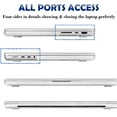 thumbnail image 4 of KANCOKIT Compatible with MacBook Pro 14 inch Case 2021-2024 Release M4 A3112 A3185 A3401 M3 A2992 A2918 M2 A2779 M1 A2442 Plastic Hard Shell Case + Keyboard Cover + Screen Protector, Clear, 4 of 8