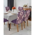 thumbnail image 5 of Chair Covers Set of 4, Sage Green Ethnic Style, Removable Stretchable Parsons Chair Slipcovers Protector for Dining Room, Retro Boho Floral, 5 of 6