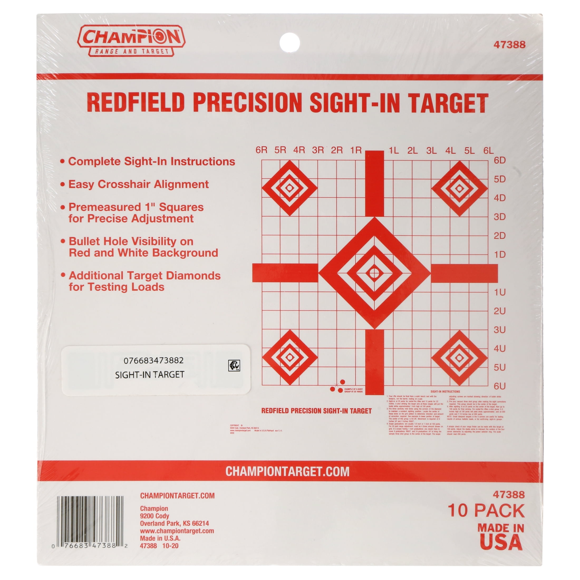 Champion Redfield Precision Sight-In Target - Model 47388