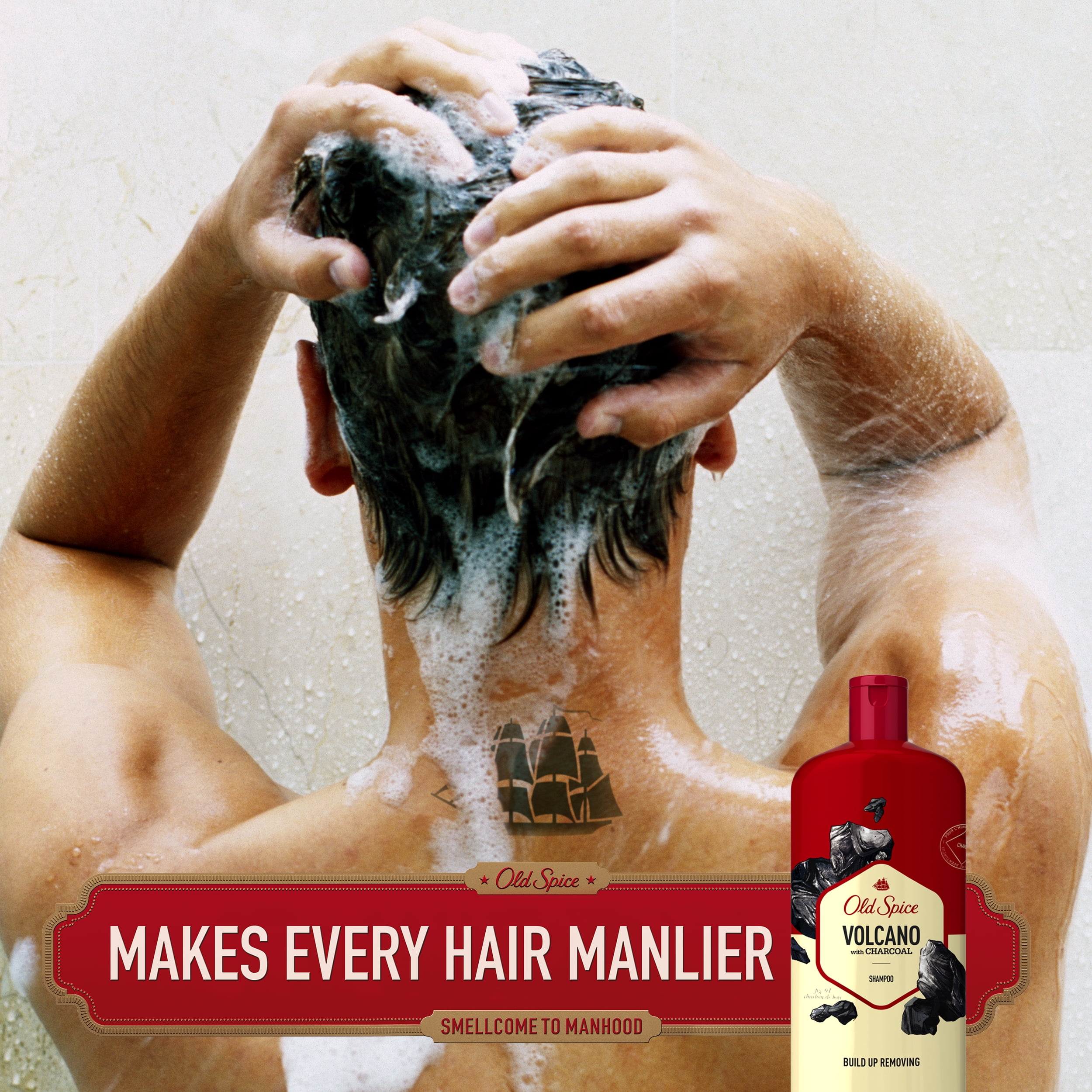 Old Spice Mens Shampoo, Charcoal Volcano, 25.3 fl oz