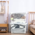 thumbnail image 5 of Sandmovie 34 Quart Clear Large Plastic Storage Box, Plastic Storage Bin with Lid, Pack of 4, 5 of 8
