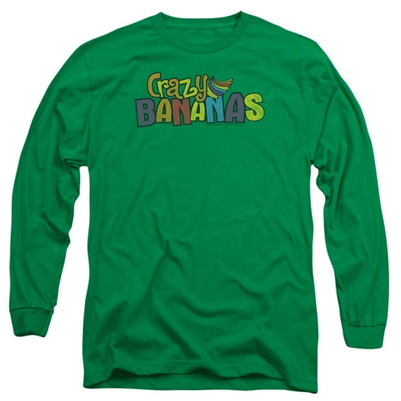 Dubble Bubble Crazy Bananas Long Sleeve Adult 18/1 T-Shirt Kelly Green