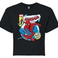 thumbnail image 3 of Marvel Your Friendly Neighborhood Spider-Man - Comic Book Cover - Juniors Cropped Graphic T-Shirt, 3 of 5