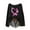 Black-Tops, variant on Women's Butterfly Surround Heart Pink Ribbon Graphic Off Shoulder Long Sleeve Waffle Knit Sweater Soft Relaxed Shopping Casual Outfit